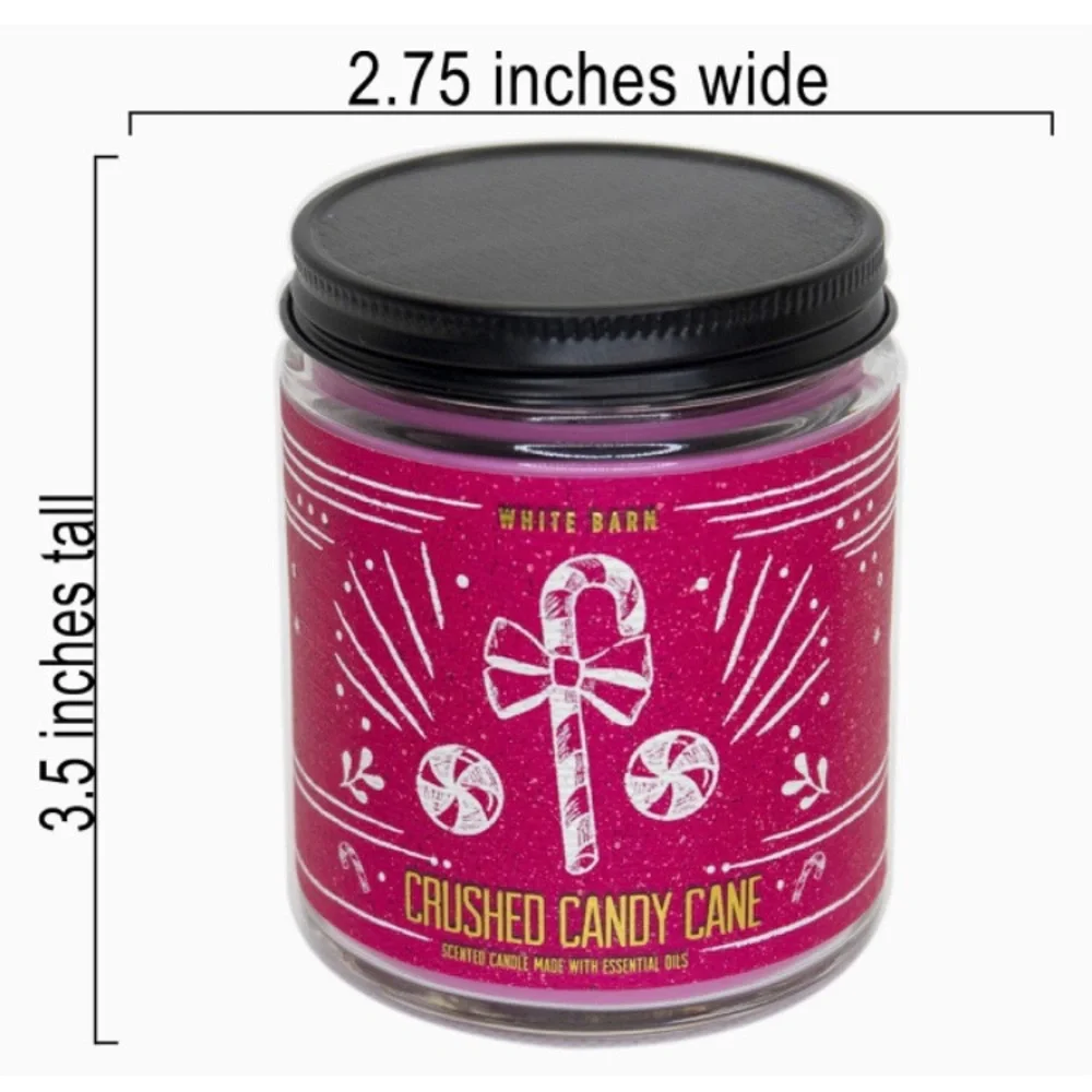 Bath & Body Works - Crushed Candy Cane Candle - 7 oz